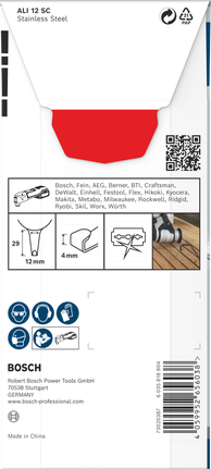 Hoja multiherramienta Bosch PRO ALI 12 SC de 1-1/8″ x 4 mm.